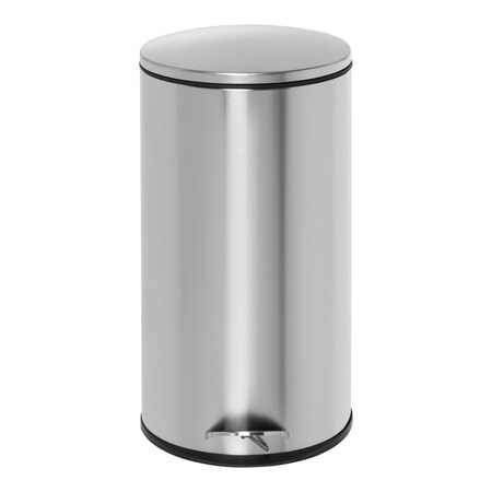 Honey-Can-Do Honey-Can-Do 7.93 gal Silver Stainless Steel Step-On Trash Can TRS-09331